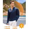 COOFANDY Men Full Zip UPF 50 Sun Protection Hoodie Jacket Long Sleeve Lightweight Breathable UV Shirts with Pockets(Navy Blue)
