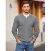 COOFANDY Men Henley Knit Sweater Dress Long Sleeve Button Pullover Sweater Casual Sweater Lightweight Slim Fit Tops(Dark Grey)