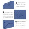 COOFANDY Men Knit Long Sleeve Polo Shirts Casual Dress Collared Sweater Pullover Button Down Golf Polo Shirts(Blue)