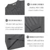 COOFANDY Men Knit Long Sleeve Polo Shirts Casual Dress Collared Sweater Pullover Button Down Golf Polo Shirts(Dark Grey)