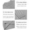 COOFANDY Men Knit Long Sleeve Polo Shirts Casual Dress Collared Sweater Pullover Button Down Golf Polo Shirts(Light Grey)