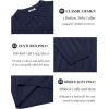 COOFANDY Men Knit Long Sleeve Polo Shirts Casual Dress Collared Sweater Pullover Button Down Golf Polo Shirts(Navy Blue)