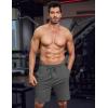 COOFANDY Men’s 2 Pack Workout Gym Shorts 7 Inch / 5 Inch Athletic Shorts Lightweight Casual Jogger Short with Zipper Pockets(1 Dark Grey)