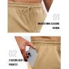 COOFANDY Men’s 2 Pack Workout Gym Shorts 7 Inch / 5 Inch Athletic Shorts Lightweight Casual Jogger Short with Zipper Pockets(1 Dark Khaki)