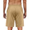 COOFANDY Men’s 2 Pack Workout Gym Shorts 7 Inch / 5 Inch Athletic Shorts Lightweight Casual Jogger Short with Zipper Pockets(1 Dark Khaki)