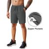 COOFANDY Men’s 2 Pack Workout Gym Shorts 7 Inch / 5 Inch Athletic Shorts Lightweight Casual Jogger Short with Zipper Pockets(Navy Blue / Dark Grey)