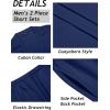 COOFANDY Mens 2 Piece Short Set Guayabera Button Down Shirt Casual Summer Beach Outfits(Navy Blue)
