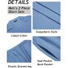 COOFANDY Mens 2 Piece Short Set Guayabera Button Down Shirt Casual Summer Beach Outfits(Royal Blue)