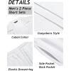 COOFANDY Mens 2 Piece Short Set Guayabera Button Down Shirt Casual Summer Beach Outfits(White)