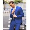 COOFANDY Men’s 2 Piece Suits Classic Fit 2 Button Dress Suits Tuxedo Jacket Blazer for Wedding Business Dinner Prom(Blue)