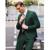 COOFANDY Men’s 2 Piece Suits Classic Fit 2 Button Dress Suits Tuxedo Jacket Blazer for Wedding Business Dinner Prom(Dark Green)