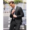 COOFANDY Men’s 2 Piece Suits Classic Fit 2 Button Dress Suits Tuxedo Jacket Blazer for Wedding Business Dinner Prom(Dark Grey One)