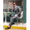 COOFANDY Men’s 2 Piece Suits Classic Fit 2 Button Dress Suits Tuxedo Jacket Blazer for Wedding Business Dinner Prom(Grey)