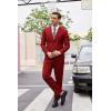 COOFANDY Men’s 2 Piece Suits Classic Fit 2 Button Dress Suits Tuxedo Jacket Blazer for Wedding Business Dinner Prom(Red)