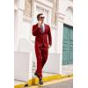 COOFANDY Men’s 2 Piece Suits Classic Fit 2 Button Dress Suits Tuxedo Jacket Blazer for Wedding Business Dinner Prom(Red)