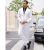 COOFANDY Men’s 2 Piece Suits Classic Fit 2 Button Dress Suits Tuxedo Jacket Blazer for Wedding Business Dinner Prom(White)