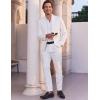 COOFANDY Men’s 2 Piece Suits Classic Fit 2 Button Dress Suits Tuxedo Jacket Blazer for Wedding Business Dinner Prom(White)