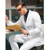 COOFANDY Men’s 2 Piece Suits Classic Fit 2 Button Dress Suits Tuxedo Jacket Blazer for Wedding Business Dinner Prom(White)