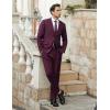 COOFANDY Men’s 2 Piece Suits Classic Fit 2 Button Dress Suits Tuxedo Jacket Blazer for Wedding Business Dinner Prom(Wine Red)