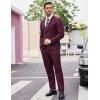 COOFANDY Men’s 2 Piece Suits Classic Fit 2 Button Dress Suits Tuxedo Jacket Blazer for Wedding Business Dinner Prom(Wine Red)