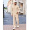 COOFANDY Men’s 2 Piece Tracksuit Set Quarter Zip Sweatsuit Athletic Running Suit Sets Long Sleeve Casual Outfits(Beige)