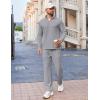 COOFANDY Men’s 2 Piece Tracksuit Set Quarter Zip Sweatsuit Athletic Running Suit Sets Long Sleeve Casual Outfits(Grey)