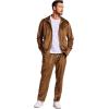 COOFANDY Mens 2 Piece Velour Tracksuit Full Zip Jackets Pants Velvet Jogging Suits Sweatsuit Set(Brown)