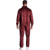 COOFANDY Mens 2 Piece Velour Tracksuit Full Zip Jackets Pants Velvet Jogging Suits Sweatsuit Set(Burgundy)