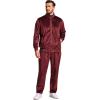 COOFANDY Mens 2 Piece Velour Tracksuit Full Zip Jackets Pants Velvet Jogging Suits Sweatsuit Set(Burgundy)