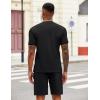 COOFANDY Men’s 2 Pieces Outfits Casual Quarter Zip Polo T Shirt and Shorts Set Athletic Jogging Summer Tracksuit(01-black)