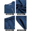 COOFANDY Men’s 2 Pieces Outfits Casual Quarter Zip Polo T Shirt and Shorts Set Athletic Jogging Summer Tracksuit(Blue)