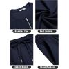 COOFANDY Men’s 2 Pieces Outfits Casual Quarter Zip Polo T Shirt and Shorts Set Athletic Jogging Summer Tracksuit(Navy Blue)