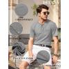 COOFANDY Men’s 3 Pack Henley Shirts Short Sleeve Casual Basic Tees Classic Henley Summer Solid T Shirts with Pocket(1 Pack: Dark Grey)
