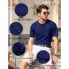 COOFANDY Men’s 3 Pack Henley Shirts Short Sleeve Casual Basic Tees Classic Henley Summer Solid T Shirts with Pocket(1 Pack: Navy Blue)