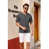 COOFANDY Men’s 3 Pack Henley Shirts Short Sleeve Casual Basic Tees Classic Henley Summer Solid T Shirts with Pocket(Dark Gray/Blue/Green)