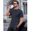 COOFANDY Men’s 3 Pack Henley Shirts Short Sleeve Casual Basic Tees Classic Henley Summer Solid T Shirts with Pocket(Navy Blue)