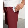 COOFANDY Men’s 7 inch Casual Shorts Drawstring Waist Lightweight Quick Dry Summer Beach Board Shorts with Pockets(Wine Red)