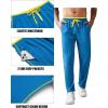 COOFANDY Mens Athletic Workout Pants Open Bottom Sweatpants Mesh Gym Pants for Runnning, Training,Casual(Blue)