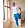 COOFANDY Mens Athletic Workout Pants Open Bottom Sweatpants Mesh Gym Pants for Runnning, Training,Casual(Blue)