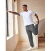 COOFANDY Mens Athletic Workout Pants Open Bottom Sweatpants Mesh Gym Pants for Runnning, Training,Casual(Dark Grey)