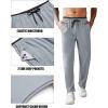 COOFANDY Mens Athletic Workout Pants Open Bottom Sweatpants Mesh Gym Pants for Runnning, Training,Casual(Light Grey)
