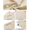 COOFANDY Mens Beach Outfits 2 Piece Sets Casual Short Sleeve Button Down Summer Textured Shirt(Beige)
