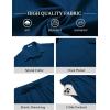 COOFANDY Mens Beach Outfits 2 Piece Sets Casual Short Sleeve Button Down Summer Textured Shirt(Deep Blue)
