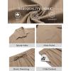 COOFANDY Mens Beach Outfits 2 Piece Sets Casual Short Sleeve Button Down Summer Textured Shirt(Khaki)