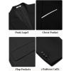 COOFANDY Mens Blazer Casual Two Buttons Sport Coat Slim Fit Lightweight Suit Jackets(Black)