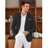 COOFANDY Mens Blazer Casual Two Buttons Sport Coat Slim Fit Lightweight Suit Jackets(Black)