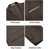 COOFANDY Mens Blazer Casual Two Buttons Sport Coat Slim Fit Lightweight Suit Jackets(Brown)