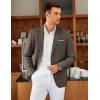 COOFANDY Mens Blazer Casual Two Buttons Sport Coat Slim Fit Lightweight Suit Jackets(Brown)