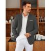 COOFANDY Mens Blazer Casual Two Buttons Sport Coat Slim Fit Lightweight Suit Jackets(Dark Grey)