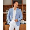 COOFANDY Mens Blazer Casual Two Buttons Sport Coat Slim Fit Lightweight Suit Jackets(Light Blue)